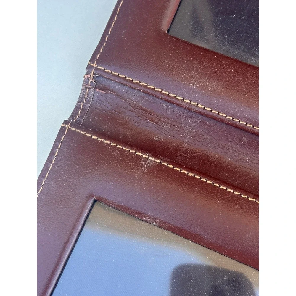 Palm West Leather Ventana Canyon Photo Album Document Holder Brown